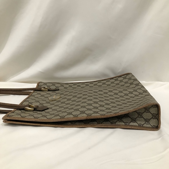 Gucci Brown GG Supreme Tote Sku#84702 (gently used, color fading) - Picture 3 of 15